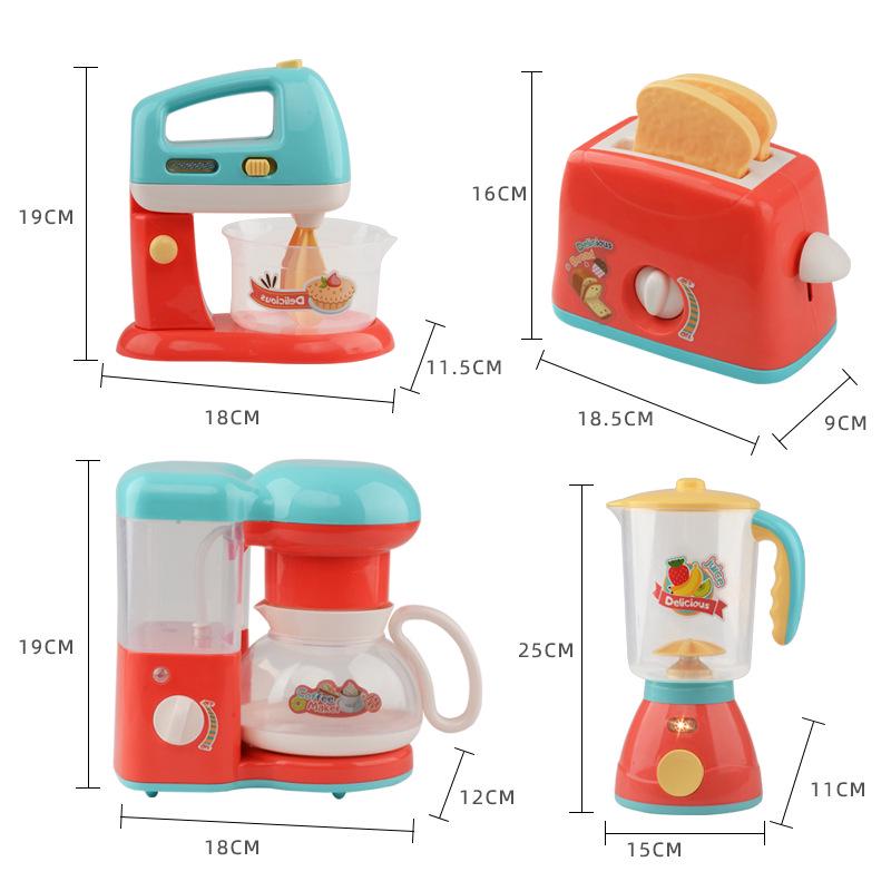 Set de Joc cu Aparate Educative pentru Copii: Storcător, Blender, Mașină de Pâine cu Sunet și Lumină