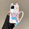 KEYSION Cute Ear Cartoon Case for VIVO V30 Pro 5G V30 with Lanyard Soft Silicone+PC Shockproof Phone Back Cover for VIVO V30 Pro