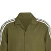 Adidas Logo Embroidered Print Single-Breasted Short Sleeve Shirt Men Tops Olive-Green HS2092