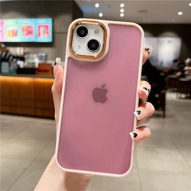 

Матовый защитный чехол для камеры ярких цветов для Iphone 14 13 12 11 Pro Max Xr Xs Max противоударный бампер с гальваническим покрытием For iPhone 13