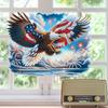 US Flag Eagle 2D Flat DIY Special Shape Rhinestone Diamond Art Window Pendants Hanging Diamond Art Kits Wall Door Decoration