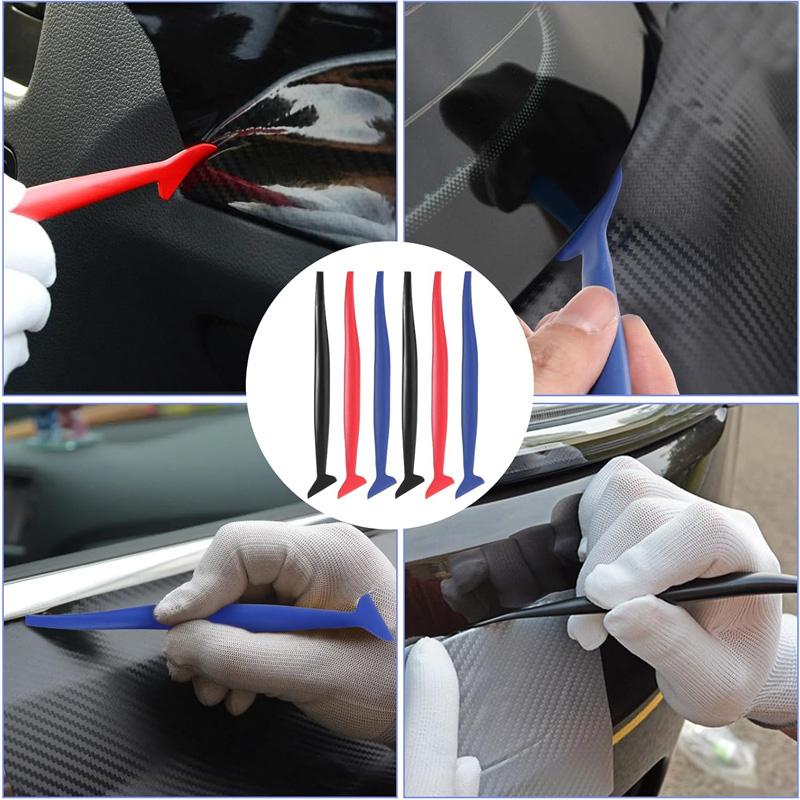3-18PCS Car Vinyl Wrap Tool Kit 3 in 1 Vinyl Flexible Micro Squeegee Curves Slot Tint Tool Automotive Vinyl Wrap Film Install