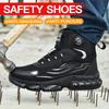High-Top Indestructible Work Boots Steel Toe Men's Safety Shoes Puncture-Proof Non-Slip Couple Sneakers for Men