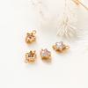 2/4/6pcs 18K Gold Plated 9.5mm Cute Pentagram Earring Charms Inlaid Zircon Tiny Star Pendants DIY Jewelry Making Accessories