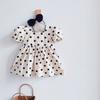 Mädchen Sommer Chiffon Gepunktet Puffärmel Prinzessinnenkleid Süßes Baby Mädchen Partykleid