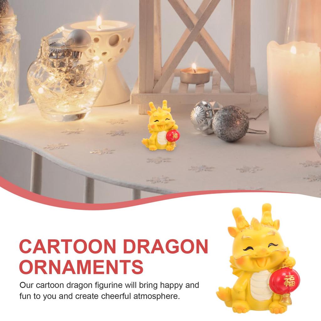 Dragon Zodiac Figurine Dragon Object 2024 Zodiac Sign Auspicious Statue Resin Miscellaneous Goods Gift New Gift Birthday Amulet Thank You New Year