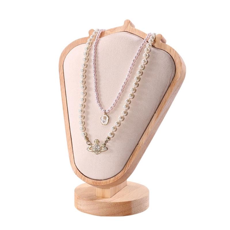 Elegant Goat Horn Shaped Jewelry Holder Rubberwood Crafted Jewelry Stand with Unique Goat Horn Layers for Jewelry Stores