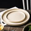 Nordic round dinner plate ceramic dinner plate plate cake Fruit salad plate steak soup bowl kitchen tableware dinner plates