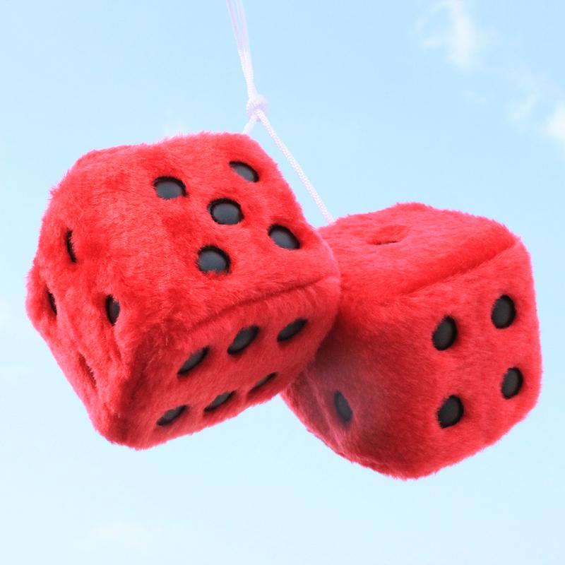 View Mirror Hanging Suspension Ornaments Decoration Car Plush Dice Ornaments Key Chains Ornaments Car Dice Ornaments