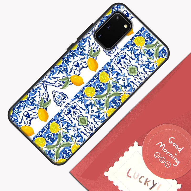 Mediterranean Lemon Phone Case For Samsung Galaxy S25 S26 Ultra S20 S21 S22 S23 S24 Plus S9 S10 S25 FE Cover Shell