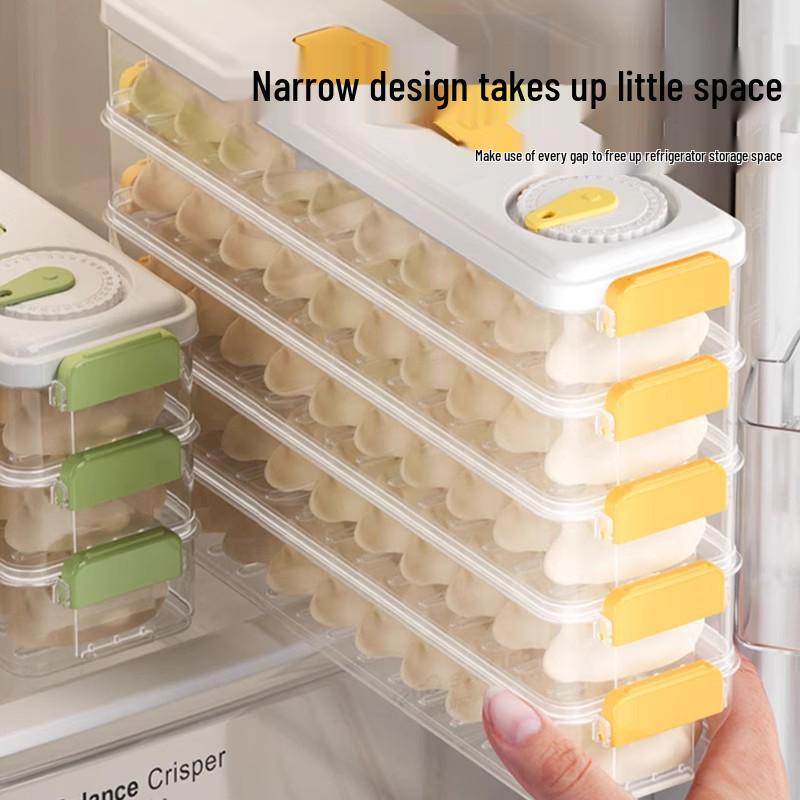 Food-Grade Multi-Layer Dumpling Storage Box for Refrigerator/Freezer