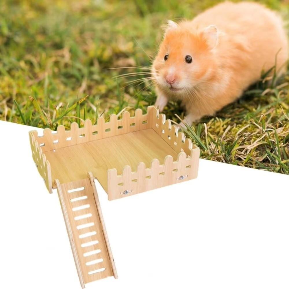 Holz Hamster Kletterplattform Zaunsicher Design Hamster Nest Leiter Tier