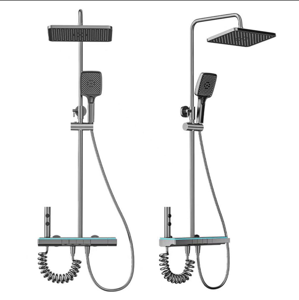 Modern Smart Constant Temperature Shower Faucet Set - Complete Pressurized Shower System for Household Use.