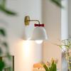 Nordic Ins Cream Glass Bowknot Bell Wall Lamp Bedside Bedroom E27 LED Wall Mounted Kitchen Island Kids/Princess Room Store Cafe