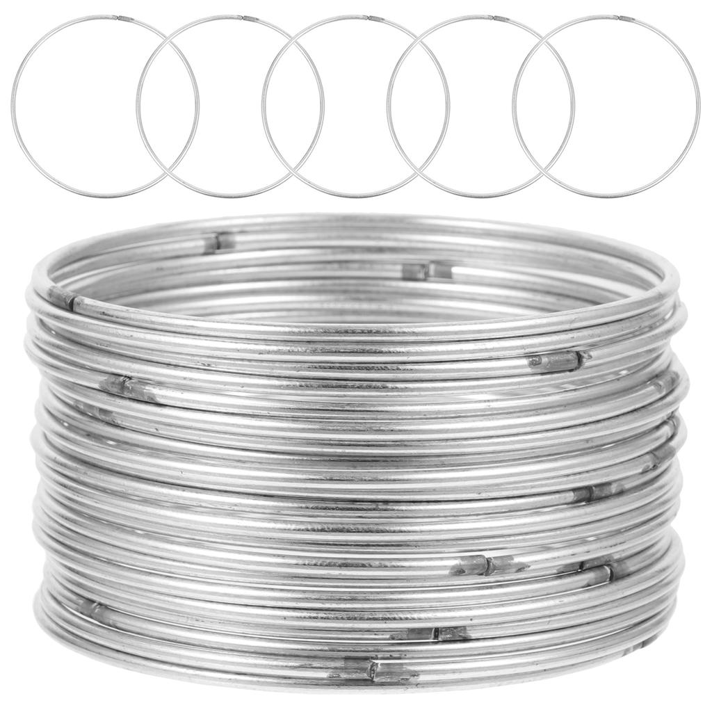 30 Pcs Ring Metall Windspiele Ringe Handwerk Machen Lieferungen Traum Cather Silber