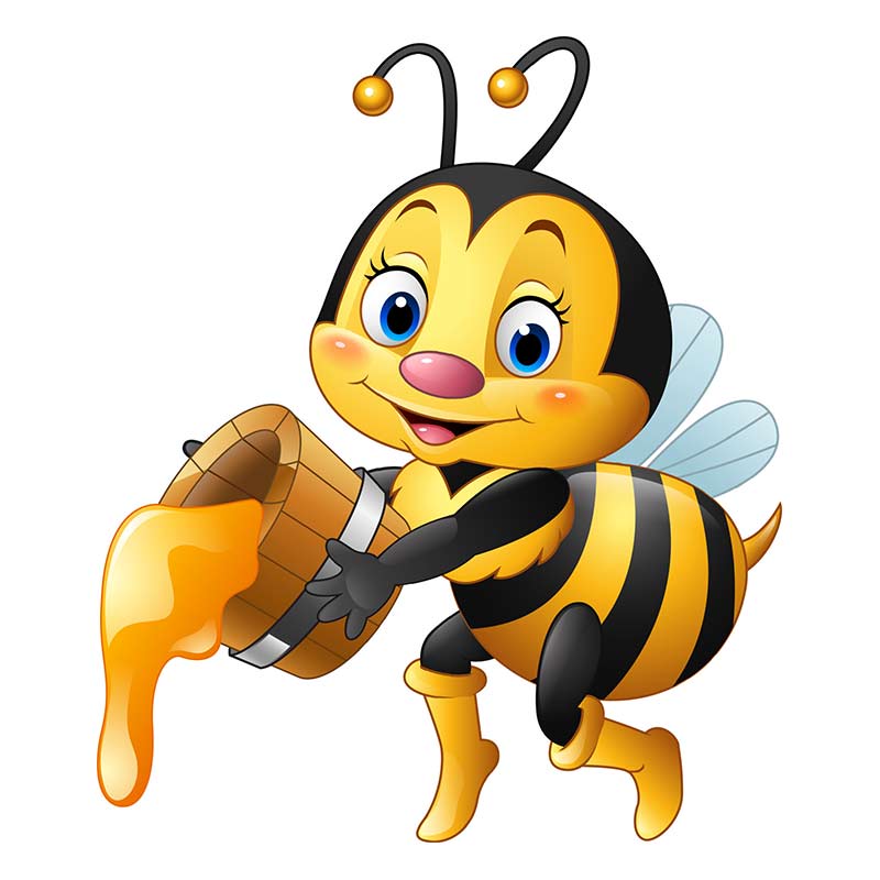 Cute Little Bee Cartoon Insect Car Stickers Waterproof Vinyl Decals Auto Body Window Decor Motorcycle Helmet Stickers M461