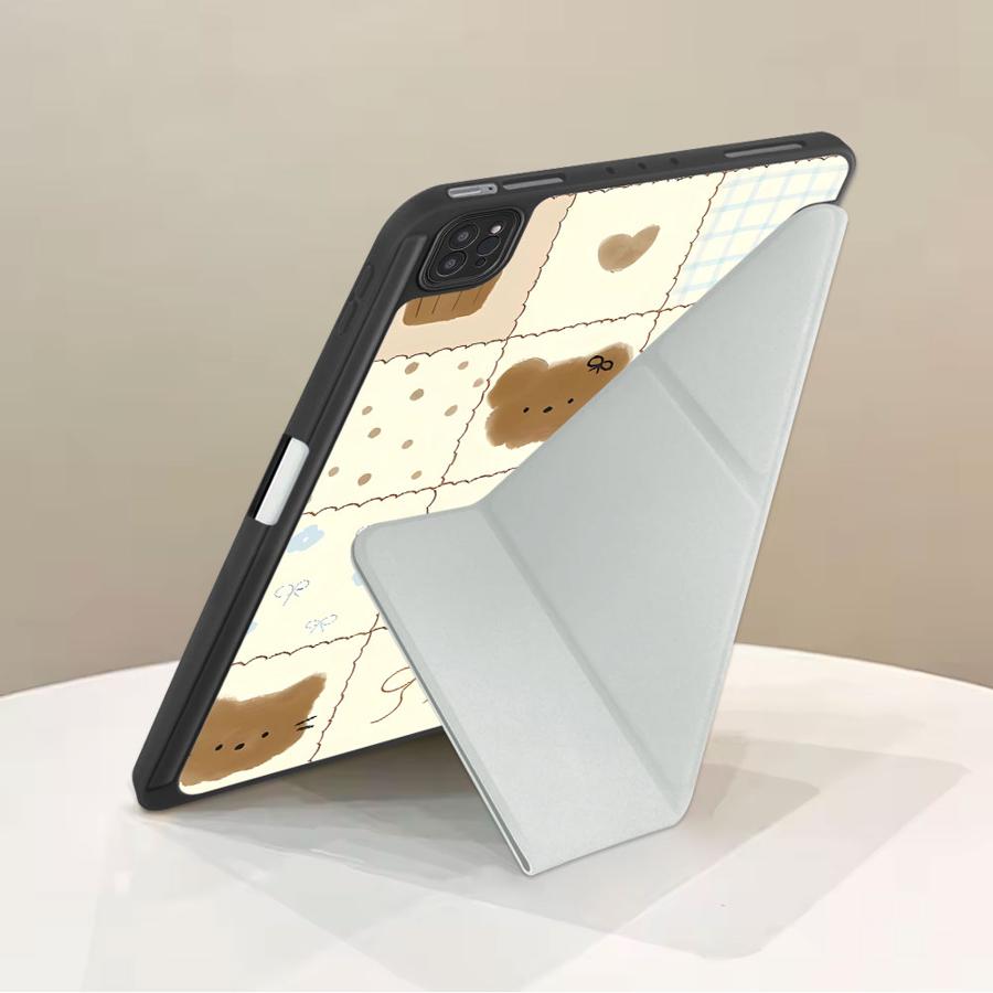 Bear Pattern Holder Cover Tablet Case For iPad Pro 11th 10th 9th 8th 7th 12.9inch Air 4 5 M3 M2 1 2 M4 11inch Mini 6 7 Pro 2025