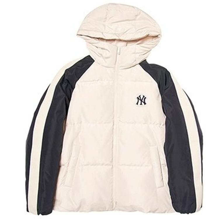 New MLB Varsity New York Yankees Down Jacket Unisex Dark Cream 3ADJV0246-50CRD