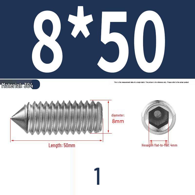 12.9 Edelstahl 304 Innensechskant Kegelspitze Gewindestift M2/M3