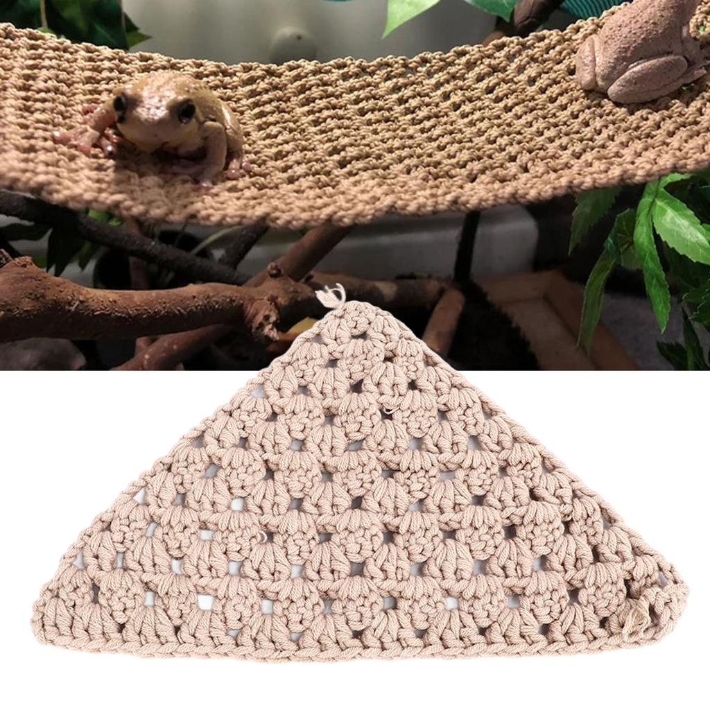 Reptile Hammock Safe Woven Climbing Net Easy Installation Hammock Lounger for Bearded Dragon