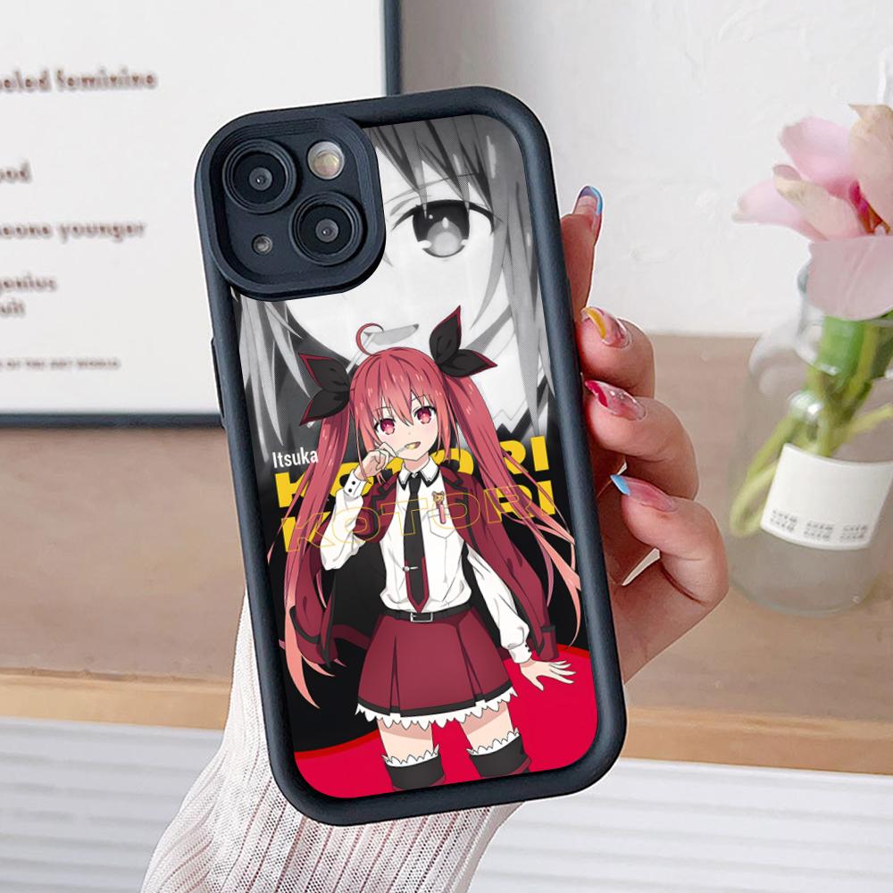 Date a Live Kotori Itsuka Thicken TPU Mobile Phone Case for iPhone 17 16 15 14 13 12 11 Air Pro Max Plus Colorful Cover