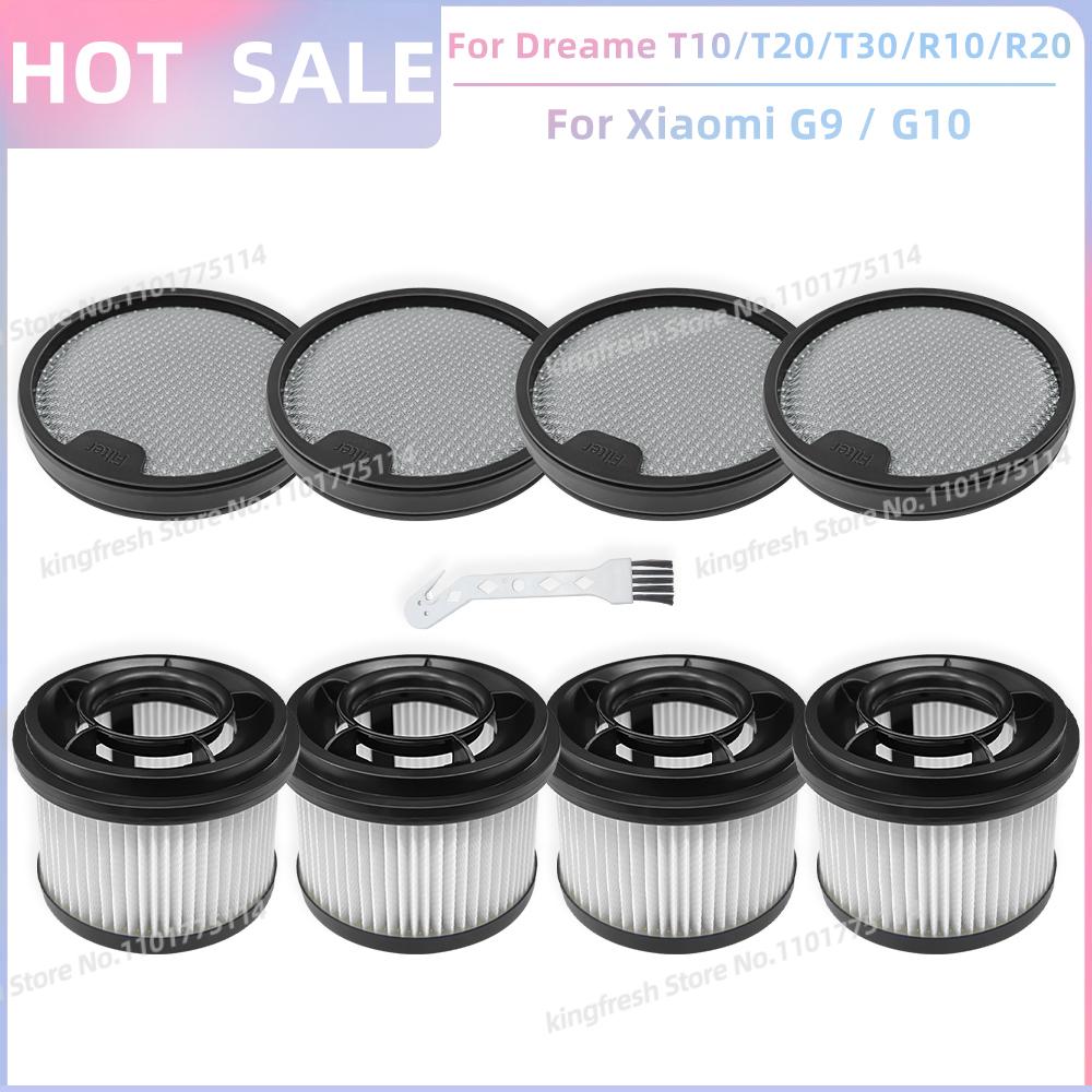 Fit For Dreame T10 / T20 / T20 Pro / T30 / T30 Neo / R10 / R10 Pro / R20, Xiaomi G9 / G10 Replacement Parts Pre Post Filter