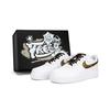Air Force 1 Low Top Skateboard Shoes Men's Black White Gold 315122-111(Team18-)