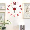 Creative Non-punching, Luminous DIY Wall Clock, Bedroom and Living Room Mirror Clock, Silent Acrylic Decorative Wall Clock
