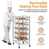 Estante de Acero Inoxidable para Hornear de 10 Niveles con Ruedas, Carrito para Bandejas Comercial, Soporte Móvil y Desmontable para Panadería para Horno Panadería Pastelería, 33 libras por Estante,