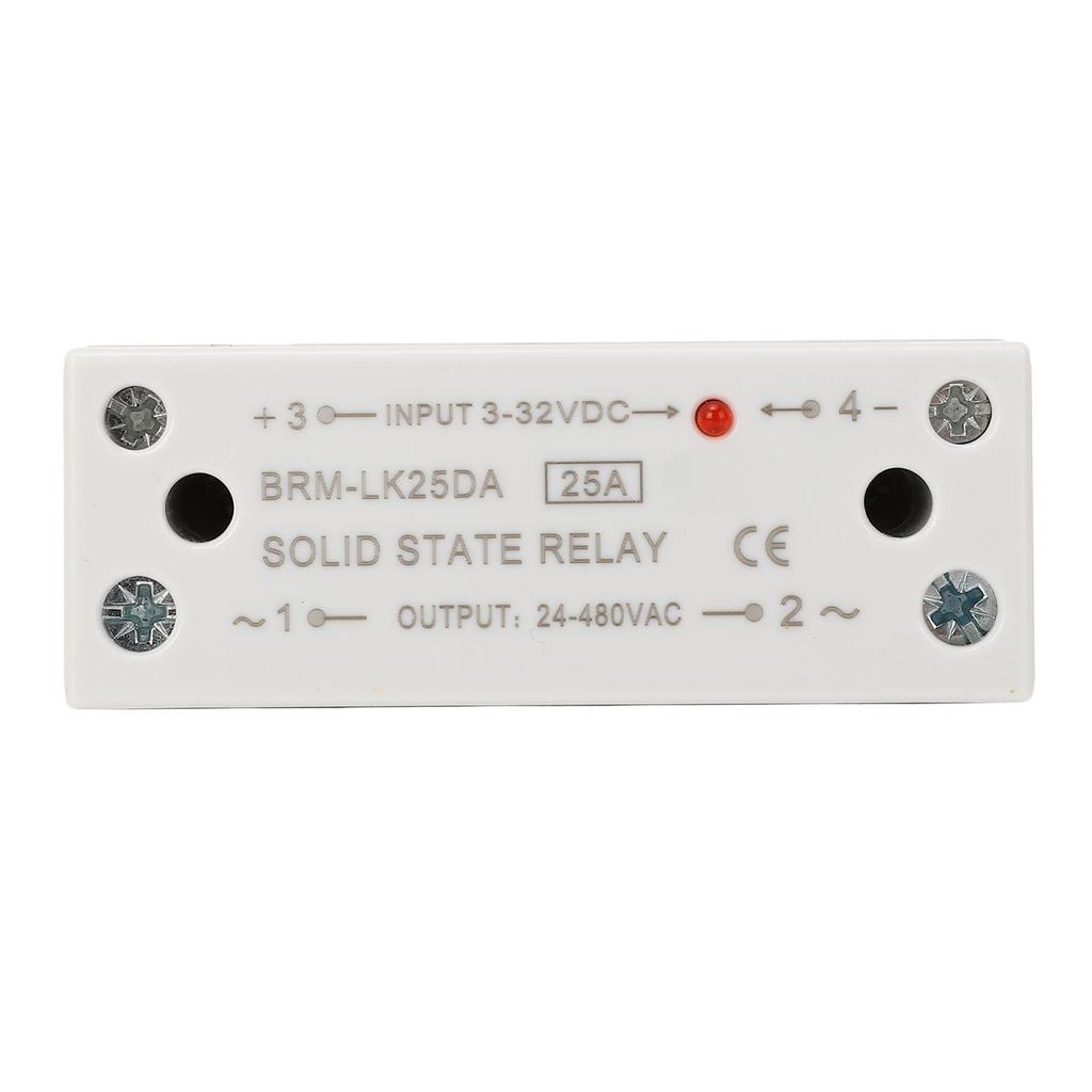 State Relay 25A, AC 24-480V AC SSR with Aluminum Heat Sink for PID Thermostat Temperature Controller Automation Process Equipment