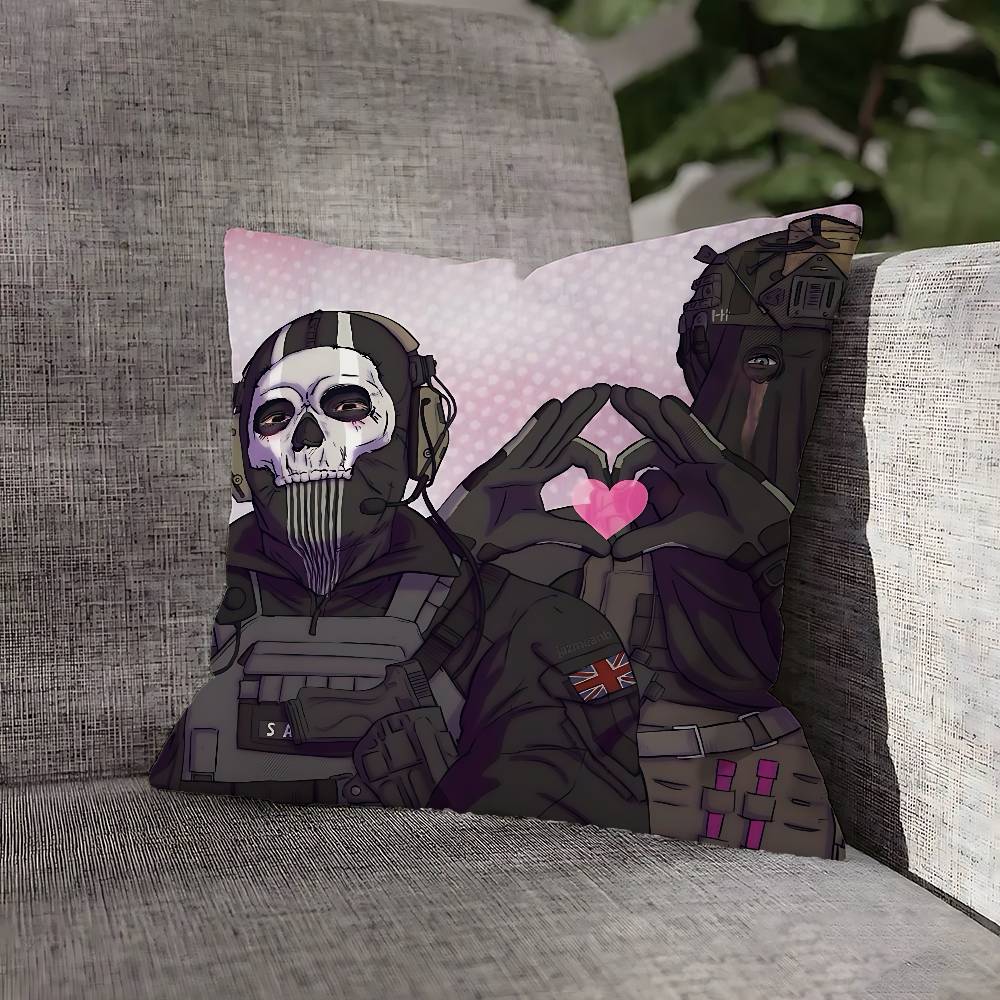 Чехол на подушку C-Call of D-Duty Ghost Chibis Для 50см 40см 55см 45см 30см Квадратный Чехол на подушку для спальни 12x12Inch