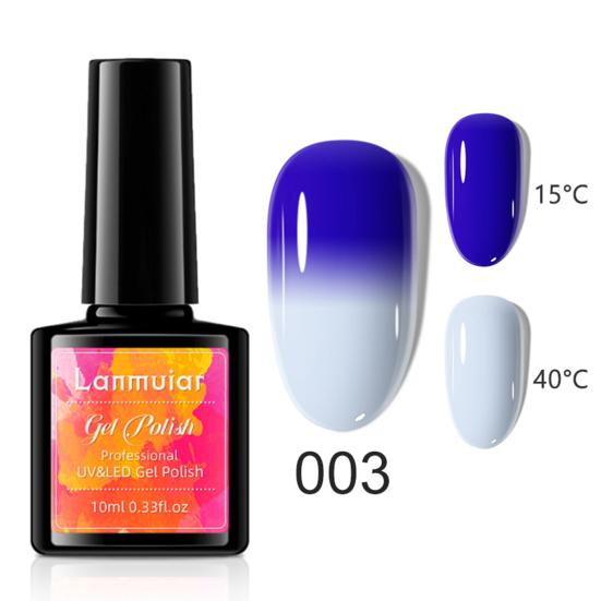 10 ml Schnelltrocknend Sichere Inhaltsstoffe Mehrere Farben Nagellack Temperaturverlaufsänderung Gel-Nagellack Nagelzubehör