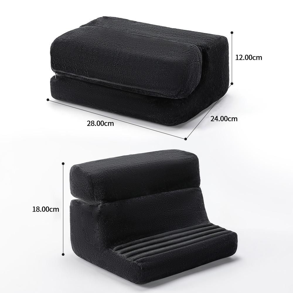 

Portable 4 Angles Tablet Pillow Stand Adjustable with Pockets E-reader Reading Pillow Cushion Comfortable Reading Holder Travel чёрный
