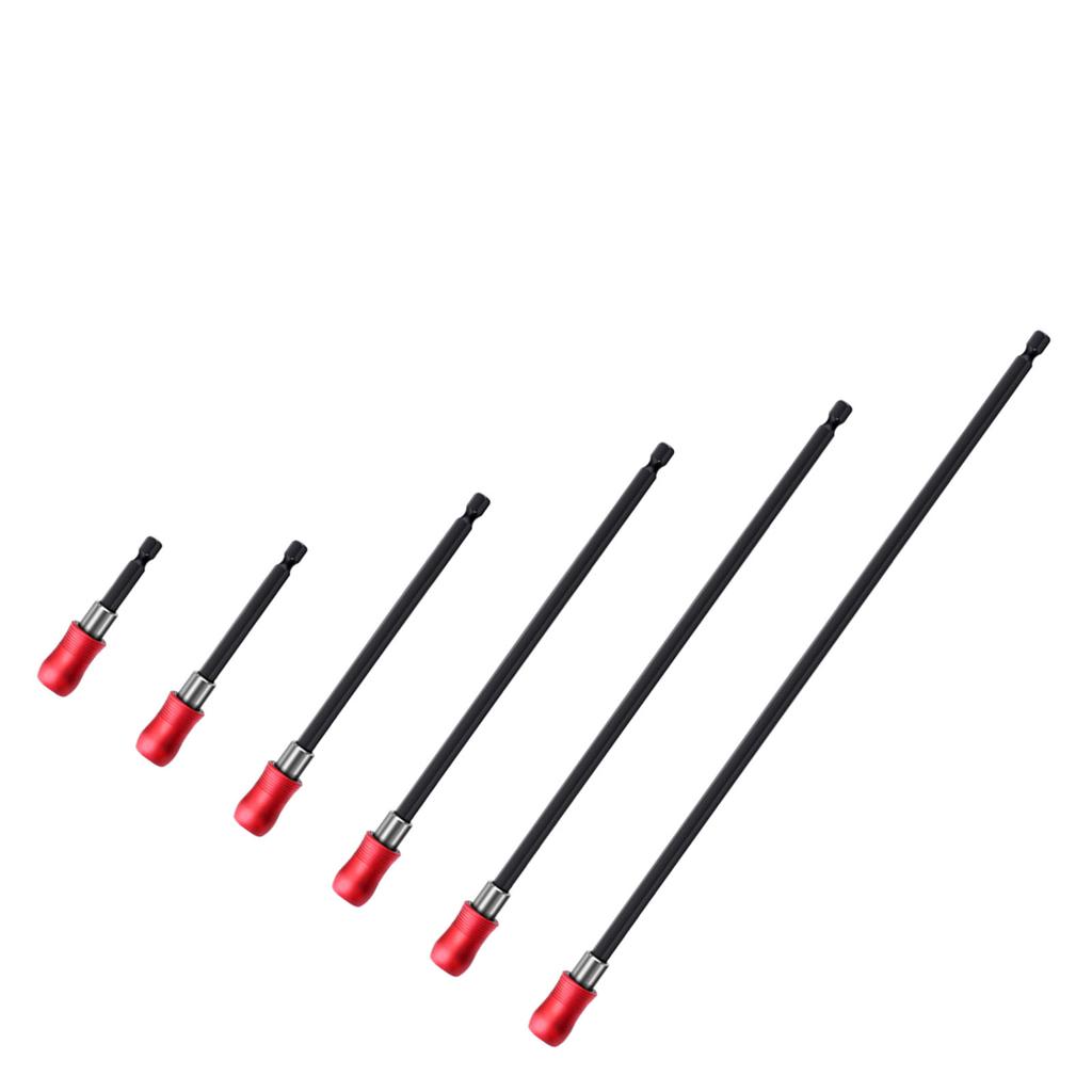 6PCS Bit Extension Bars Hex Socket 6.35mm Extension Bit Holder for Power Drill Electric Wrench Screwdriver