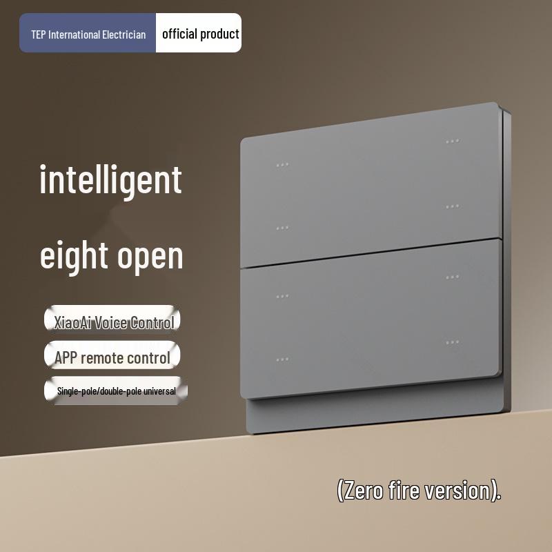 Smart Switch Panel Mesh2.0: Wireless Remote Four-way Dual Control, Pre-connected To Mijia App