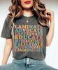 Laminate Advocate Caffeinate Educate Differentiate Facilitate Shirt Gift For Sped Teacher, Special Education Retro Groovy Shirt