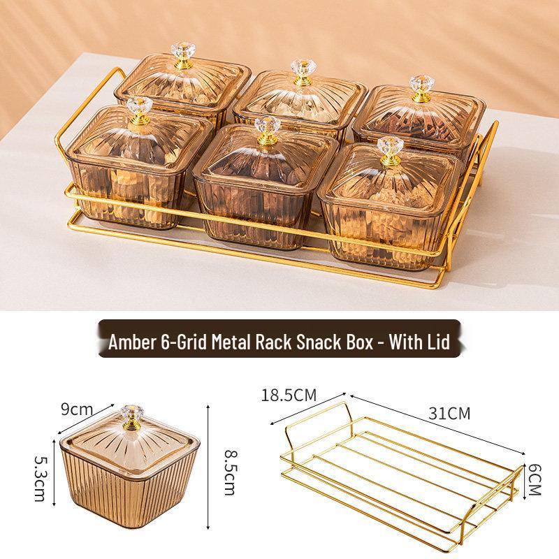 Creative Plastic Snack Compartment Plate for Living Room or Bar Use