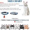 Cat Collar with Bell, 1 Pack Blue Japanese Style Waves Print Pet Collar Adjustable Cat Collar with Fortune Bell for Small Cats Puppy Pets, M