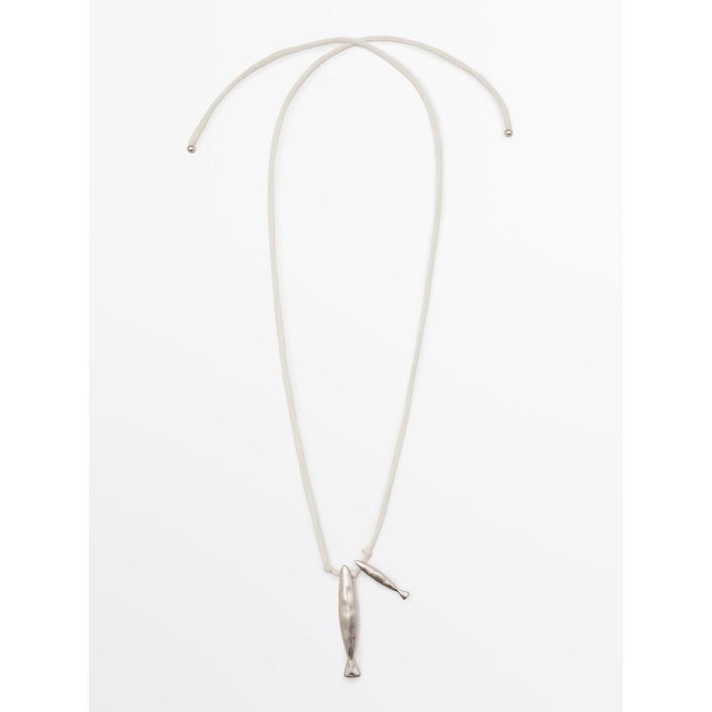 Silk Cord Necklace with Fish 04602615808