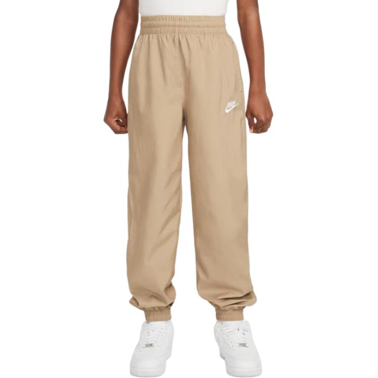 Nike Knitted Sports Pants Sportswear Club Elastic Waistband Comfort Unisex Bottoms Parachute-Beige White HF8141297