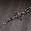 Vintage Stainless Steel Cross Necklace For Men Women Fashion Biker Catholic Cross Jesus Pendant Necklace Amulet Jewelry Gifts