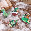 Christmas Decorations: Christmas Dinosaur Wooden Pendant, Christmas Tree Accessories