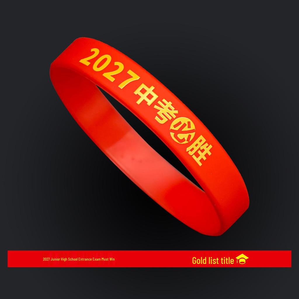 Exam Success Silicone Wristband: Middle/High School Motivation Gift