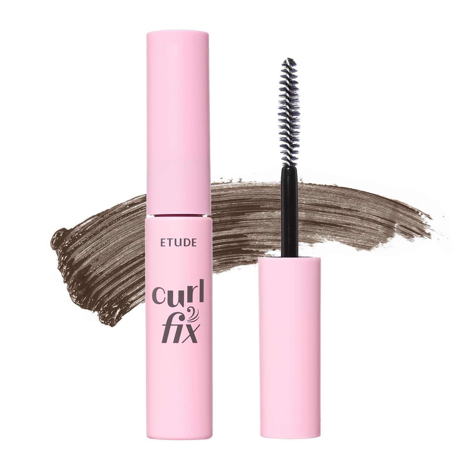 

ETUDE Curl Fix Mascara Grey Brown Mascara Waterproof Curl Keeping Trial Travel Portable Korean Idol Style Volume Eyelashes 4g [Etude Official] (Mini)