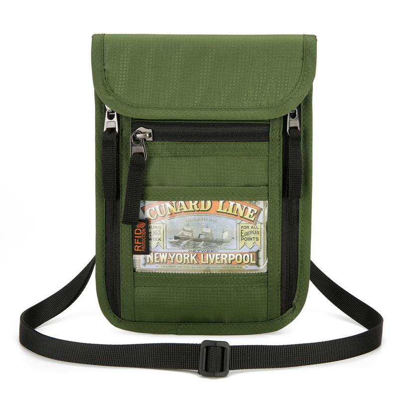 Travel Passport Bag with Anti-scan Feature, Neck-attached Identification Case, Portable Storage Card Holder