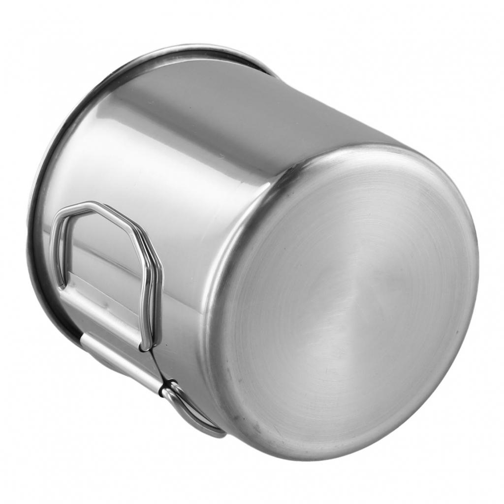 Lightweight Handle Water Cup Picnic Mug Silver 260/350/600/660ML