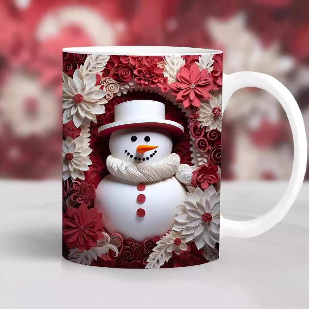 Рождественская керамическая кофейная кружка 301-400ml