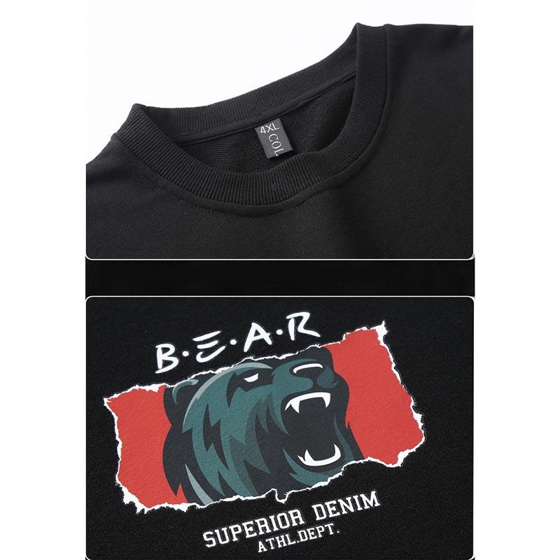 Frühling und Herbst Übergröße Herren Sweatshirt Casual Pullover Loose Sports Top 4XL-10XL