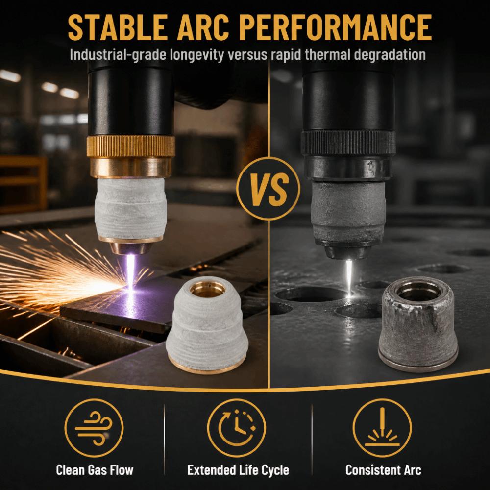 Compact Design Protective Shield Cap Universal Fit Plasma Cutting Torch Cap For Plasma Torch