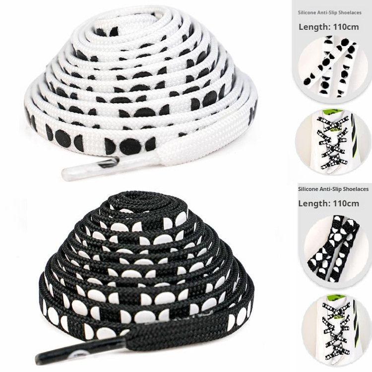 New Silicone Anti Slip Rope Shoelace for Non-slip Shoelaces 110cm Sneakers Tennis Football Flat Shoe Laces Shoes Accessories